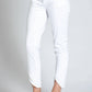 Apny - Double Layer Frayed Tulip Hem Cropped Pants