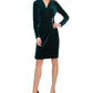Velvet Hardware-Trimmed Sheath Dress