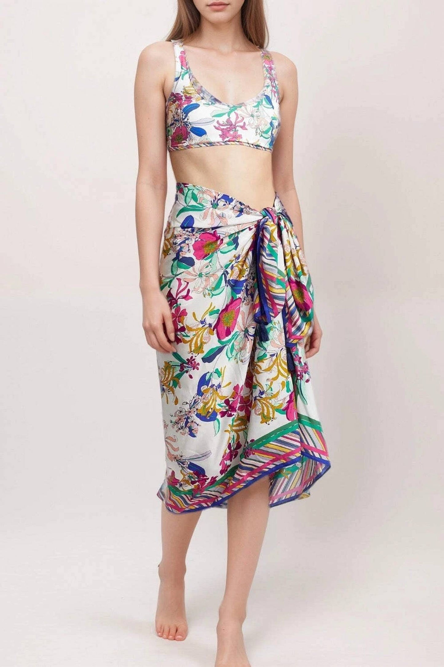 Johnny Was - FLORAL TIE SARONG