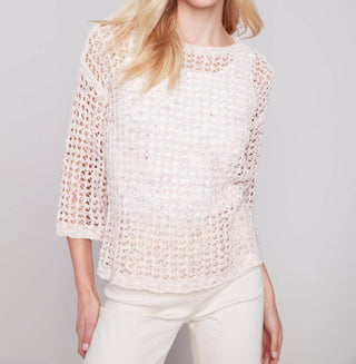 Charlie B - Tape Yarn Fishnet Top