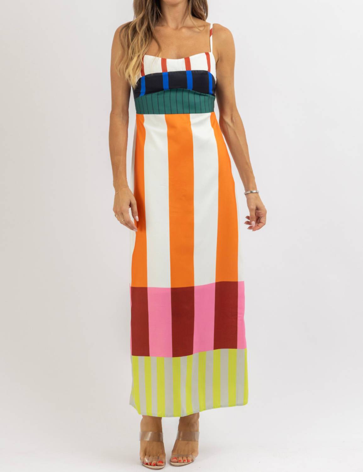 1 Fashion - Satya Striped Midi Dress