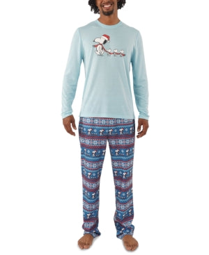 Mens Peanuts Family Pajama Set