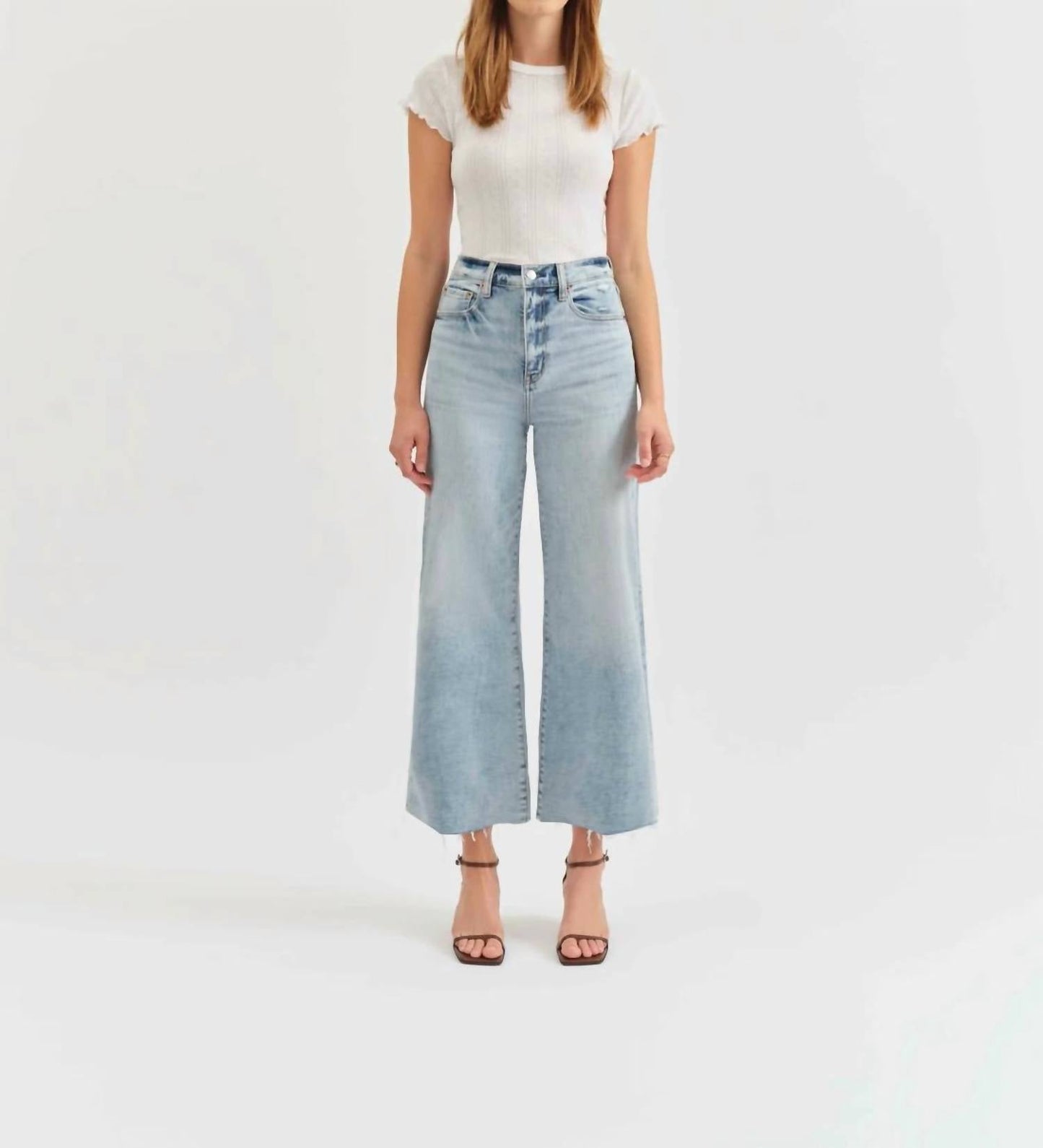 Daze - Pleaser High Rise Wide Ankle Jeans