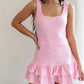 Tcec - Gingham Scoop Neck Athleisure Dress