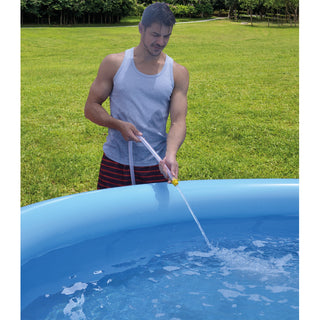 JLeisure Prompt Set & Orange Inflatable Outdoor Backyard Swimming Pool (2 Pack)