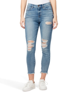 William Rast Ripped High-Rise Ankle Skinny Jeans