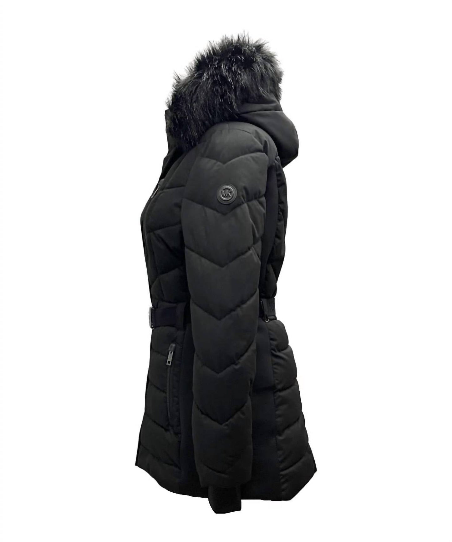 Michael Kors - Belted Faux-fur-trim Hooded Puffer Coat