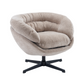 Taupe Chenille Swivel Chair – Ergonomic Comfort with 360° Rotation by Christopher Knight Home-