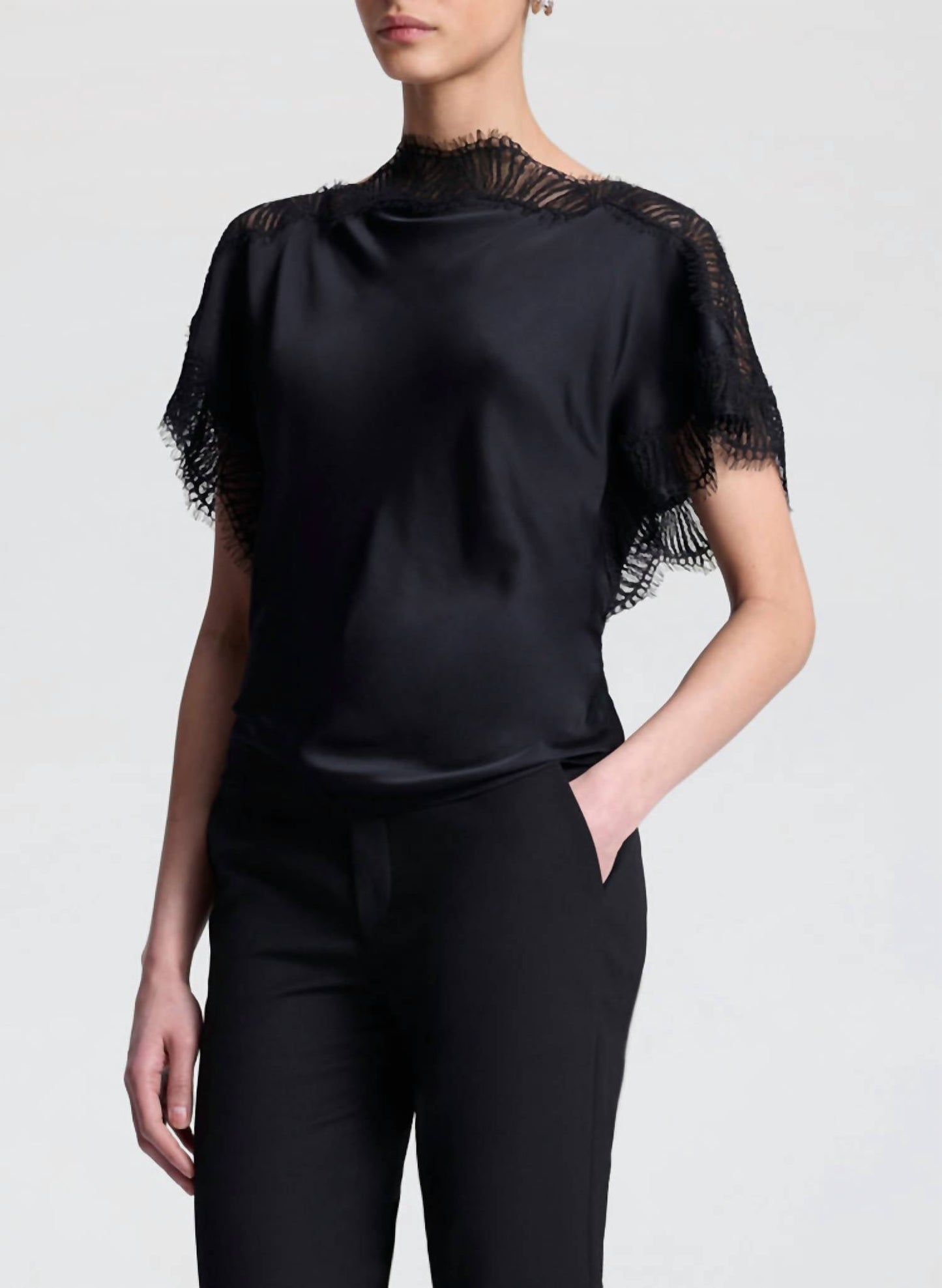 A.L.C. - Luna Satin And Lace Top