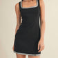 61 Jane - Women's Square Neck Rhinestone Dress
