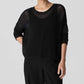 Eileen Fisher - Linen Cotton Cord Crew Neck Top Sweaters