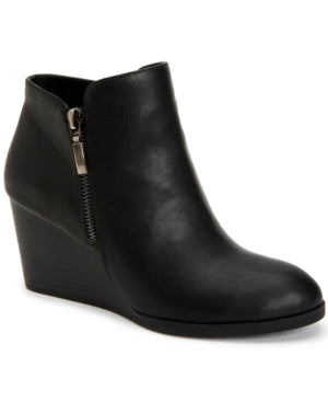 Womens Wynonaa Faux Leather Heel Booties