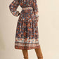 &Merci - floral border print belted midi dress