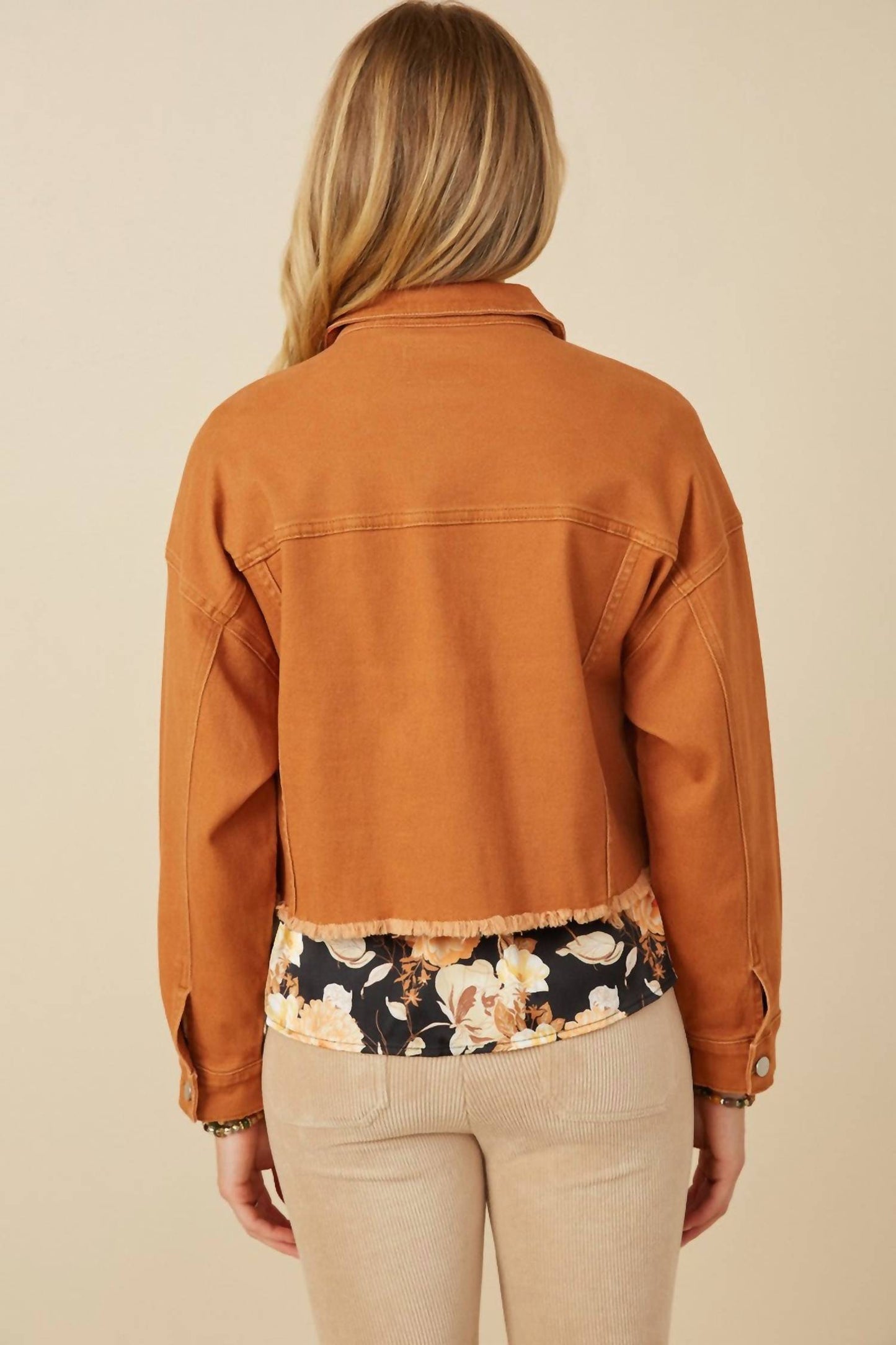 Hayden La - Brushed Stretch Twill Cropped Jacket