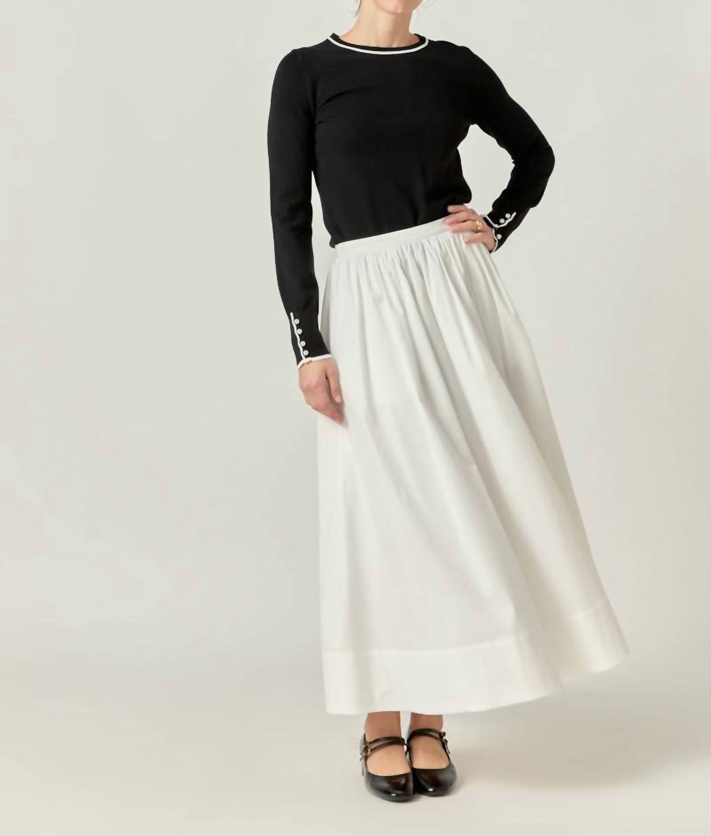 2.7 August Apparel - Flared Maxi Skirt