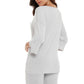 French Kyss - Adriana Kashmira 3/4 Button Sleeve Sweater