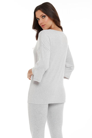 French Kyss - Adriana Kashmira 3/4 Button Sleeve Sweater