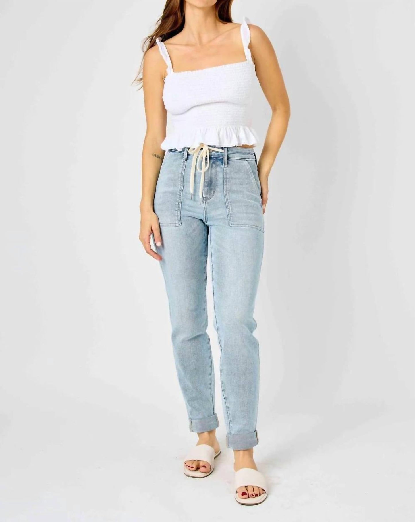 Judy Blue - High Waist Vintage Double Cuffed Jogger