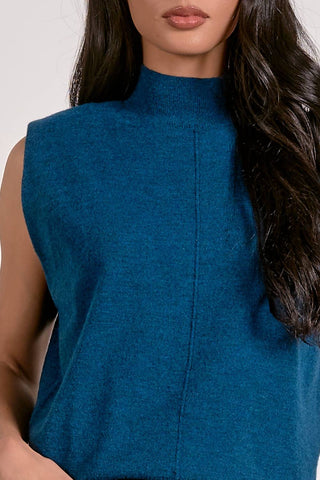 Elan - Mock Neck Sleeveless Sweater