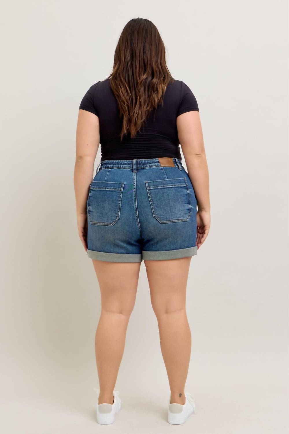Judy Blue - High Waist Cuff Jogger Shorts - Plus