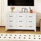 9 Drawer White Metal Dresser with Quiet-Glide Rails