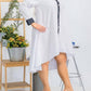 Karen T Design - Asymmetrical Shirt Dress With Contrast Collar