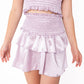 Cheryl Creations - Teen's Satin Smocked Puff Sleeve Skirt Set