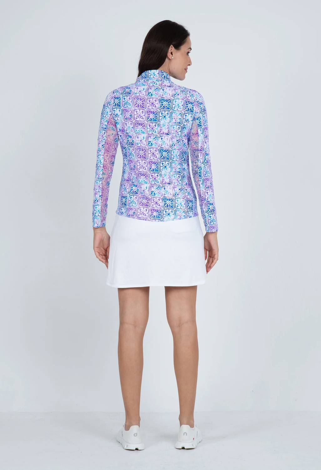 Ibkul - Mock Zip Neck Top - Kathy