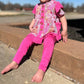 Laree + Co. - Girls Journee Bamboo Short Sleeve Peplum Legging Set
