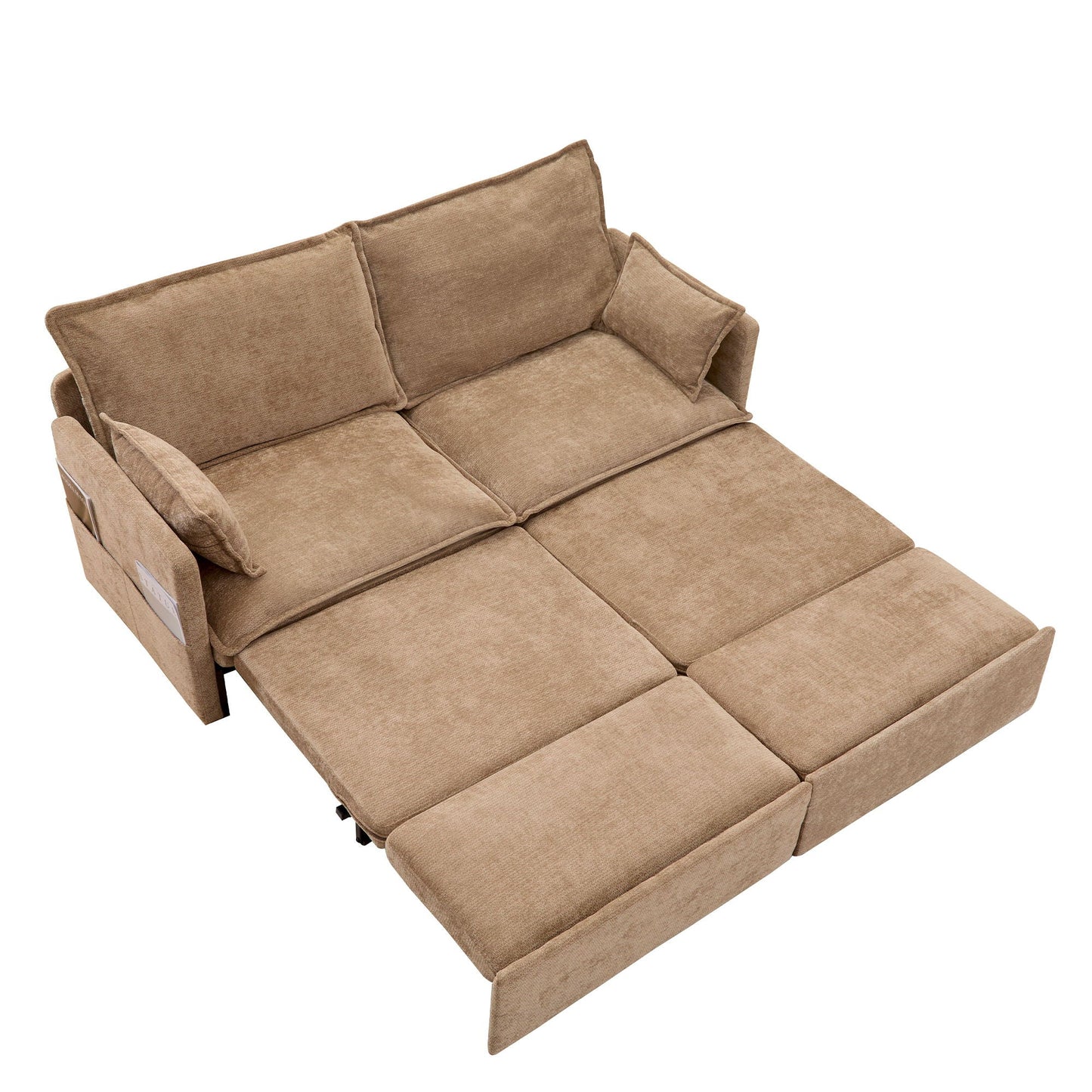 Pull Out Sofa Bed, Convertible Sleeper Sofa Couch, Side Storage, And USB / C - Type Charging Ports Chair