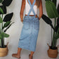 Free People - Bardot Denim Skirtall Overalls