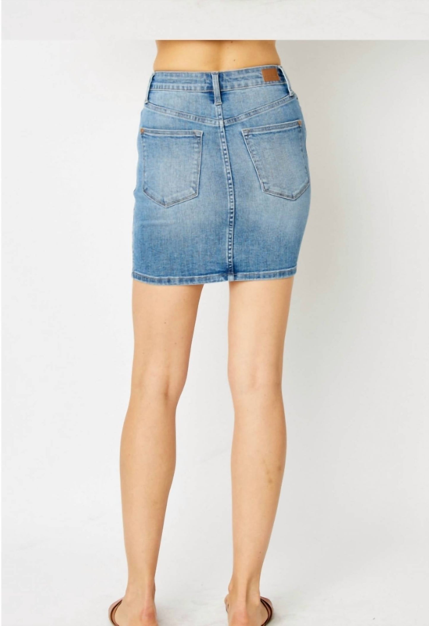 Judy Blue - Work It Tummy Control Denim Skirt
