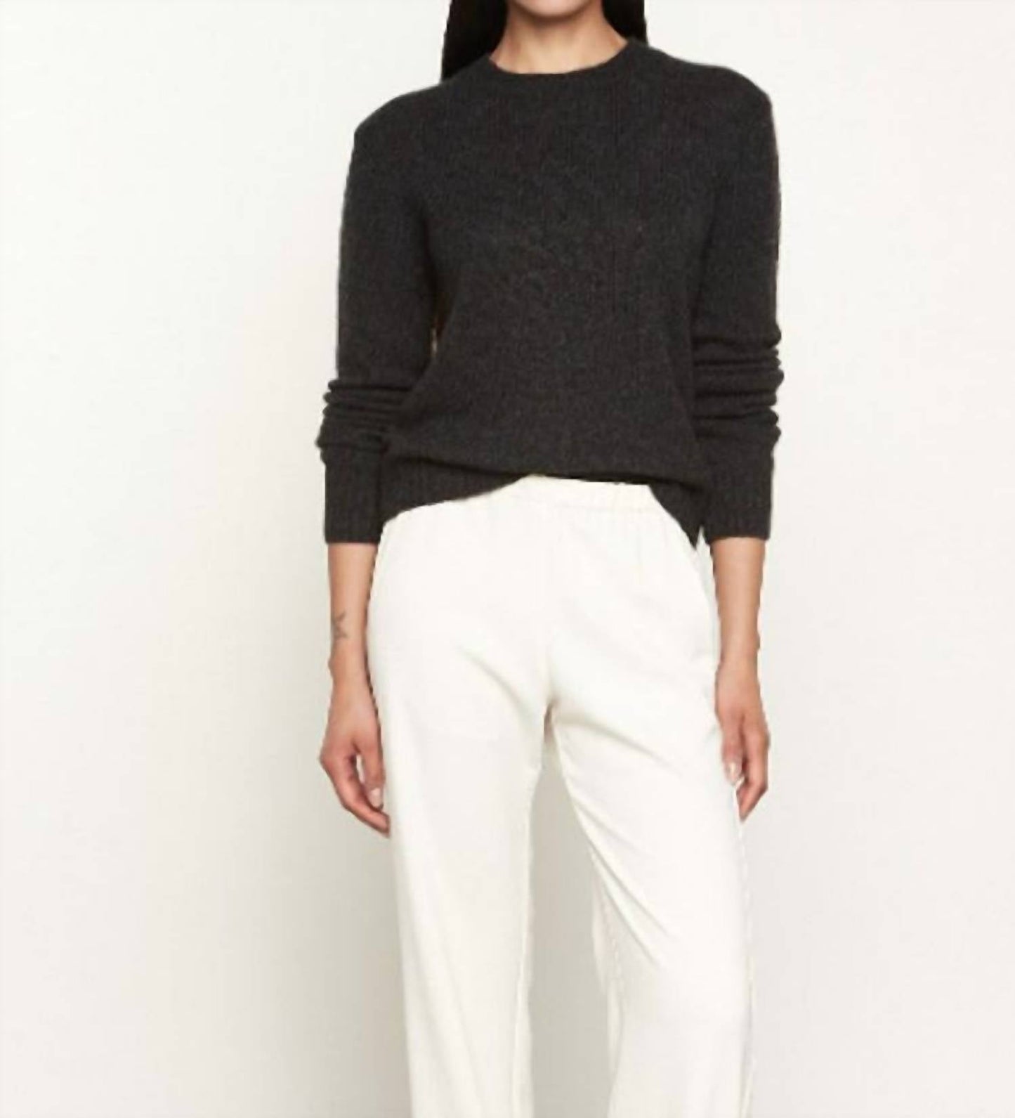 Enza Costa - Cashmere Easy Long Sleeve Crew Sweater