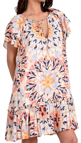 Elan - Kaleidoscope Short Sleeve Dress