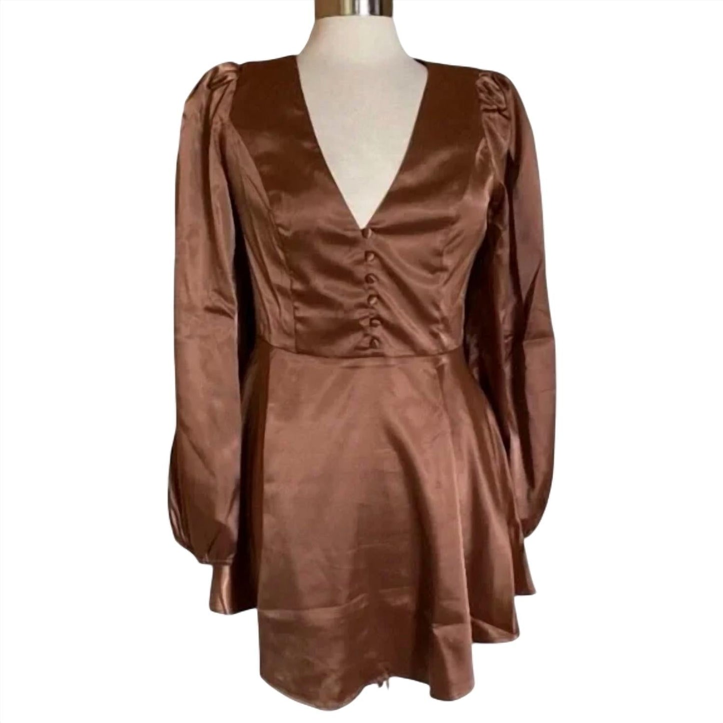 Afrm - Madine Satin Fit & Flare Dress