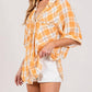 Trendsi - SAGE + FIG Plaid Button Up Side Slit Shirt