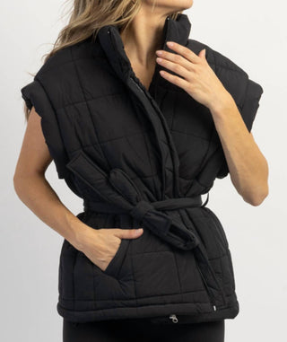 Crescent - AVALON TIE QUILTED PUFFER VEST