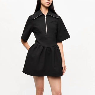 Ganni - Women's Bonded Crepe Mini Dress