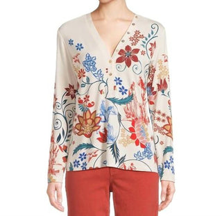 Johnny Was - JANIE FAVORITE LONG SLEEVE BUTTON HENLEY