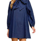 Tcec - Bow Tie Denim Mini Dress