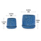 Set of 2 Ceramic Flowerpot, 7' Modern Planter for Patio, Garden, Windowsill - Navy Blue