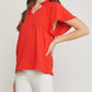 Entro - Ruffled Flutter Sleeve Blouse