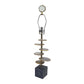 Smoke Agate-Slice Table Lamp with Marble Base