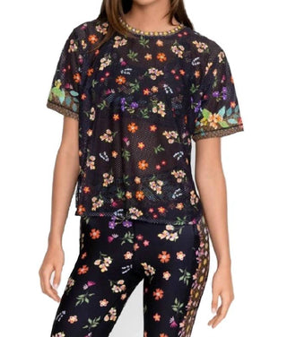 Johnny Was - Nani Mesh Oversize Crop Tee