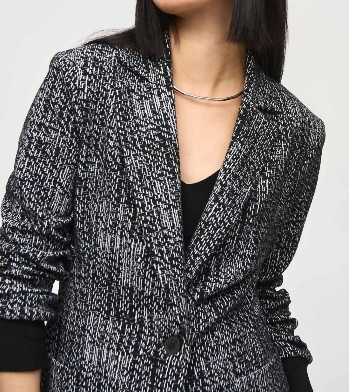 Joseph Ribkoff - Tweed Knit Fitted Blazer