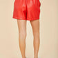 Dolce Cabo - Vegan Leather Shorts With Buttons