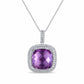 Diana M Jewels - 4.17 Cts Amethyst Double Halo Pendant