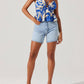 Astr - Minka Linen-blend Peplum Top