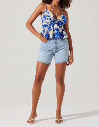 Astr - Minka Linen-blend Peplum Top