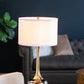 D15x29 Table Lamp with Glass Drum Shade